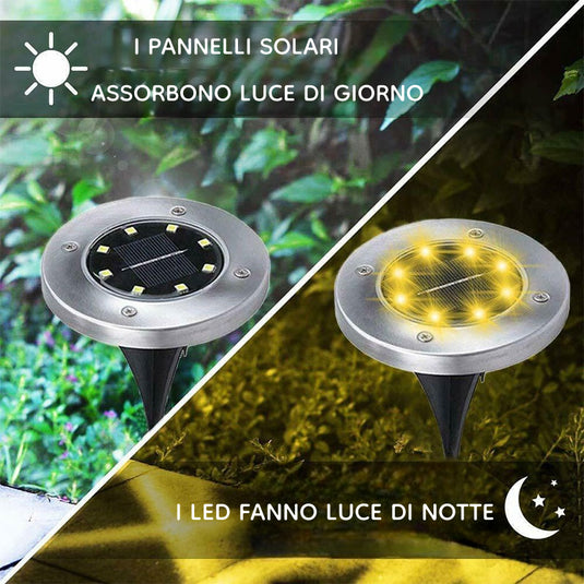 FARETTI SOLARI LED | Si caricano di giorno, e fanno luce di notte!